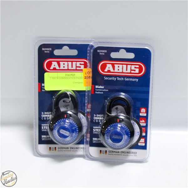 2 ABUS COMBINATION PADLOCKS
