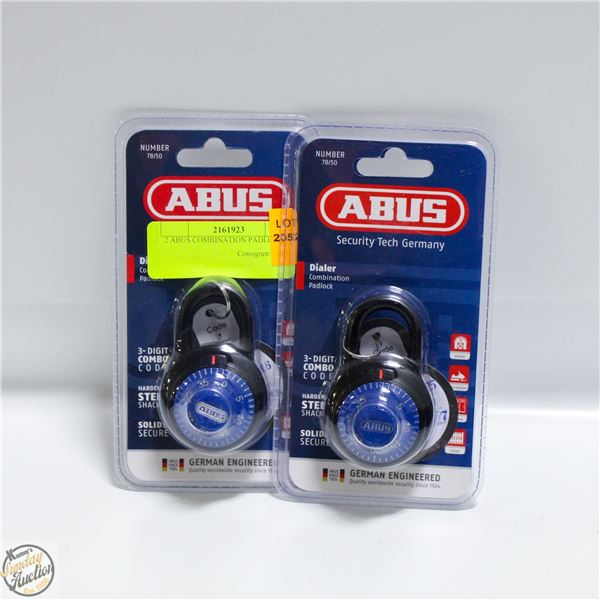 2 ABUS COMBINATION PADLOCKS