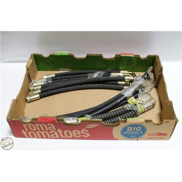12 HYDRAULIC HOSES, 2-15 INCH,3-18 INCH