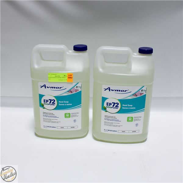 2 JUGS AVMOR ECOPURE HAND SOAP