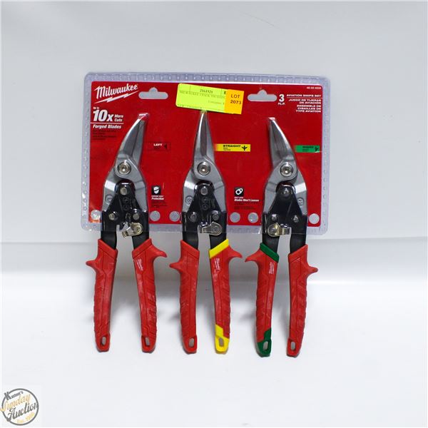 MILWAUKEE 3 PACK TIN SNIPS