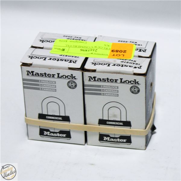 4 MASTERLOCK COMMERCIAL PADLOCKS