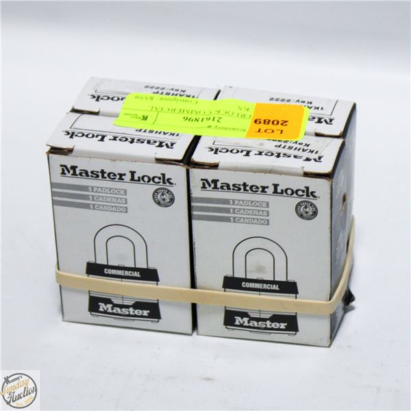 4 MASTERLOCK COMMERCIAL PADLOCKS