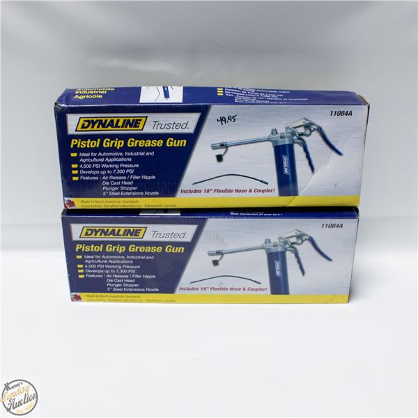 2 NEW DYNALINE GREASE GUNS