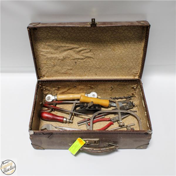 LEATHER BOUND CARPENTER'S CASE &