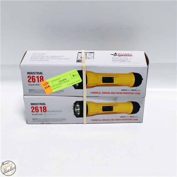 2 KOEHLER INDUSTRIAL FLASHLIGHTS