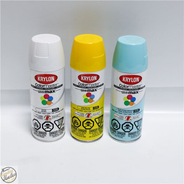 3PK KRYLON SPRAY PAINT
