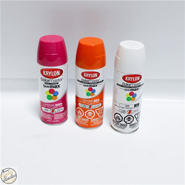 3PK KRYLON SPRAY PAINT