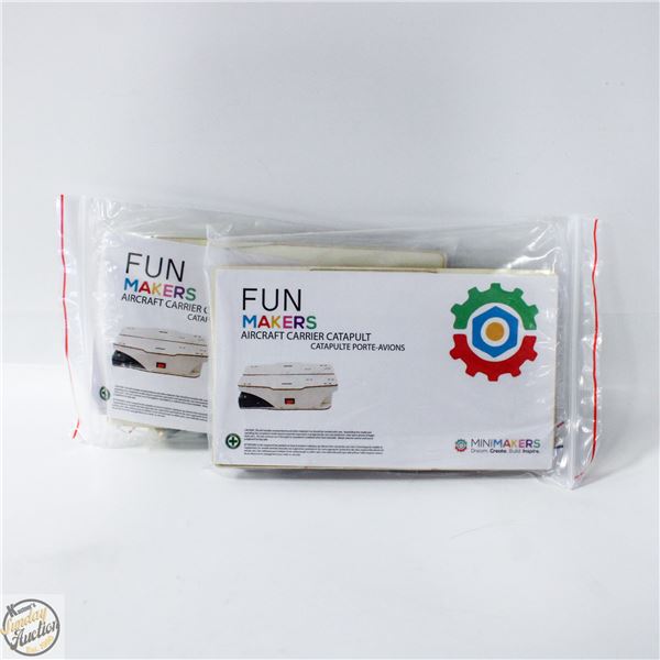 2 AIRCRAFT CARRIERS WOODEN CATAPULT CRAFT MAKING-