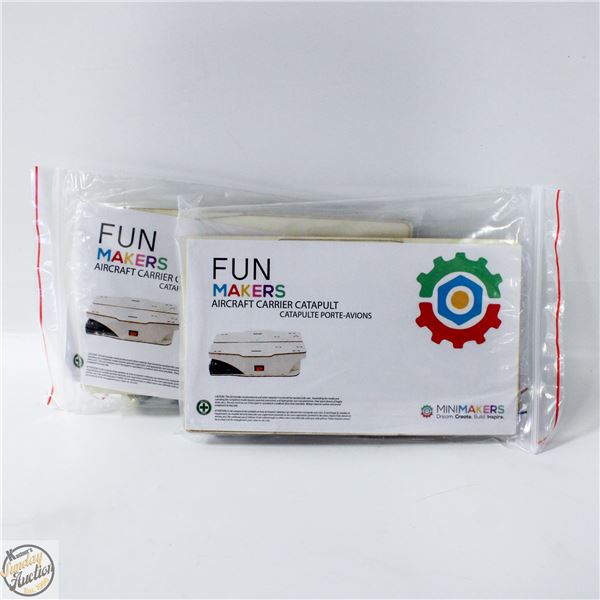 2 AIRCRAFT CARRIERS WOODEN CATAPULT CRAFT MAKING-