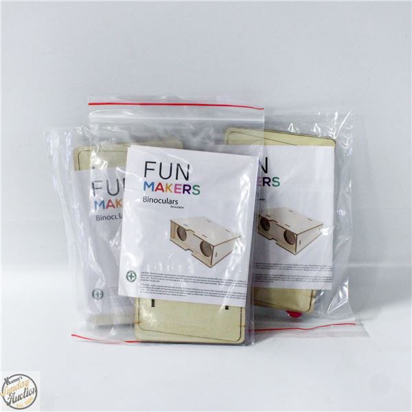 3 X WOODEN BINOCULAR MAKING CRAFT KITS