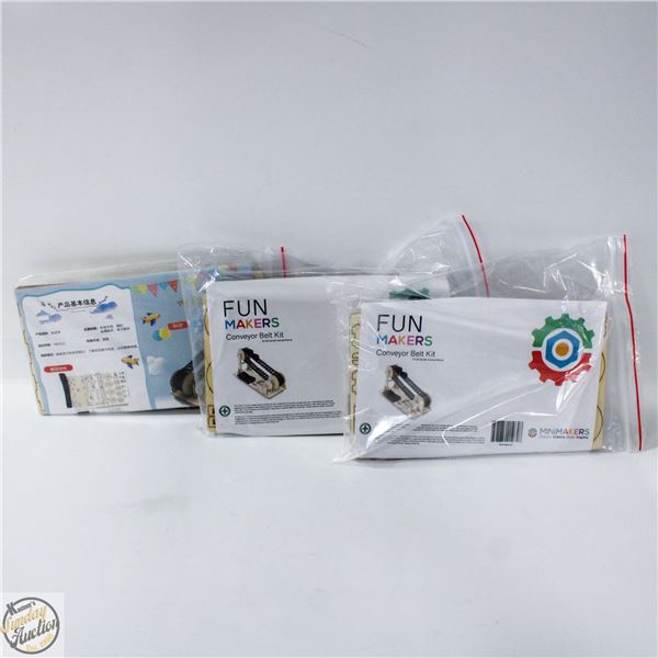 3 CONVEYOR BELT WOODEN BATTERY OPERATED CRAFT KITS