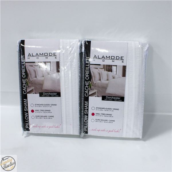 2 X KING SIZE PILLOW SHAMS