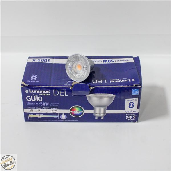 BOX OF 8 LED BULBS