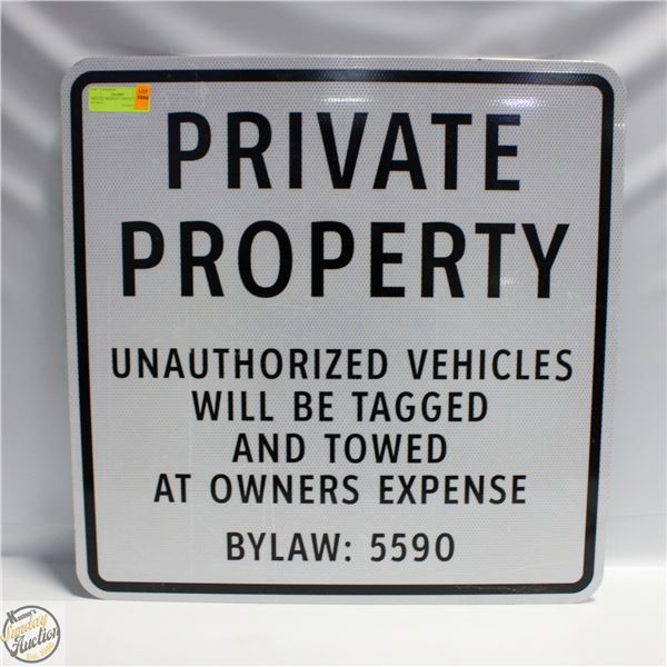 PRIVATE PROPERTY METAL SIGN 24 INCHS X