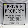 Image 1 : PRIVATE PROPERTY METAL SIGN 24 INCHS X