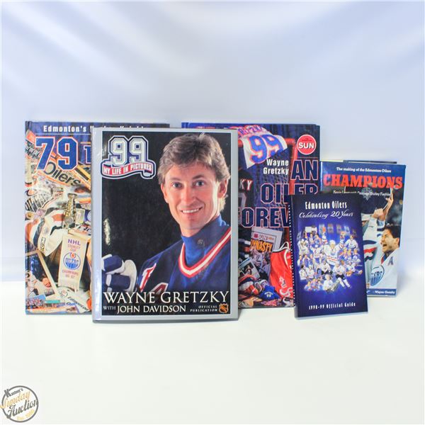 LOT OF 5 EDMONTON OILER BOOKS