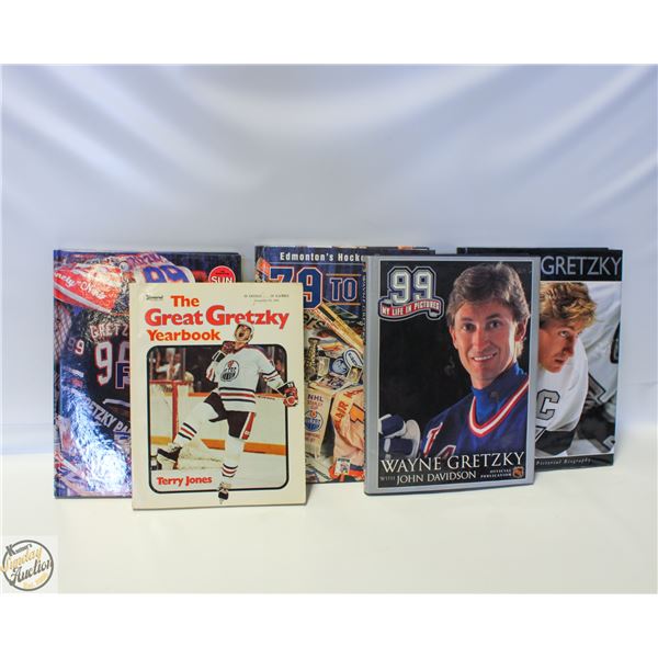 LOT OF 5 WAYNE GRETZKY BOOKS