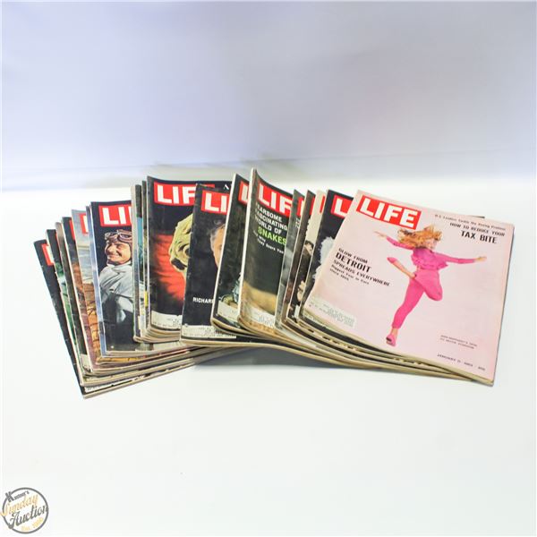 LOT OF 21 1960’S LIFE MAGAZINES