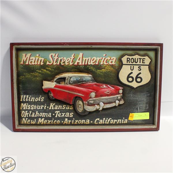 WOODEN 1955 CHEVY GARAGE ART SIGN