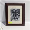 Image 1 : FRAMED PHOTO OF MOTOR CYCLIST WITH SON