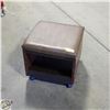 Image 1 : ROLLING LEATHERETTE TOP STORAGE OTTOMAN