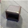 Image 1 : ROLLING LEATHERETTE TOP STORAGE OTTOMAN