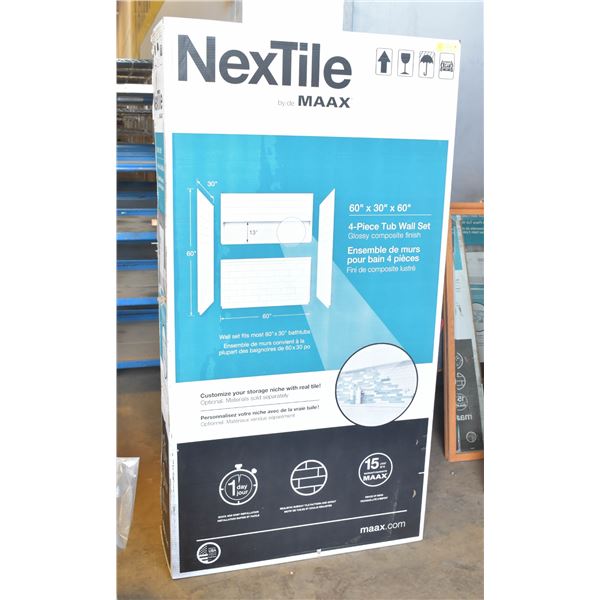 NETILE BY MAXX 60" X 30" X 60" 4PC WALL SET