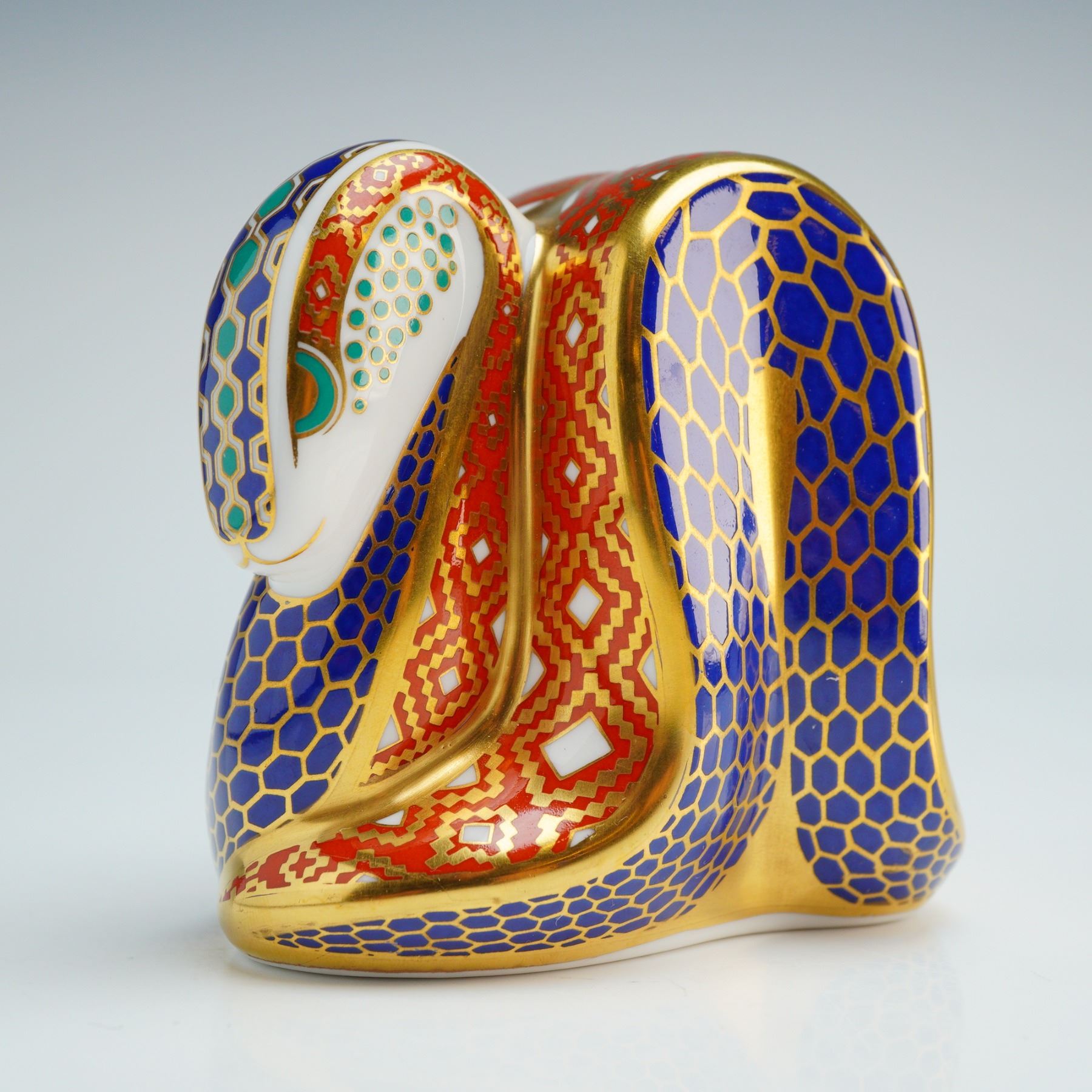 Royal Crown Derby Paperweight, Snake
