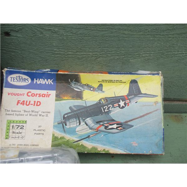 MODEL AIRPLANE AND CORVETTE