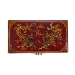 Vintage Chinese Abacus in Leather Covered Box (CLB-320)