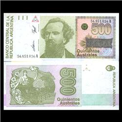 1988 Argentina 500 Australes Note Crisp Uncirculated (CUR-05941)