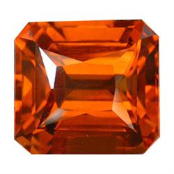 39.50ct Red Orange Emerald Cut Citrine Appraisal Estimate $1290 (GEM-14449)