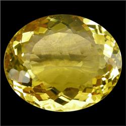 21.50ct Clean Oval Lemon Yellow Quartz NR (GEM-16421)