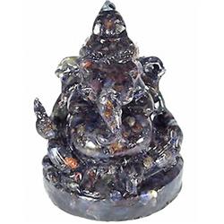 670ct. Nice Blue Sapphire Ganesh Buddha Statue RETAIL $1450 (GEM-4903)