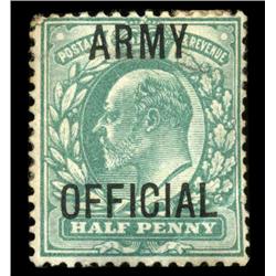 1902 RARE British .5p Edward Official Stamp Hi Grade UNUSED (STM-0051)