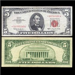 1963 $5 US Note Hi Grade Star Note Scarce (CUR-05995)