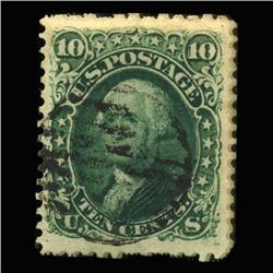 1861 RARE US 10c Washington Postal Stamp Better Grade (STM-0217)