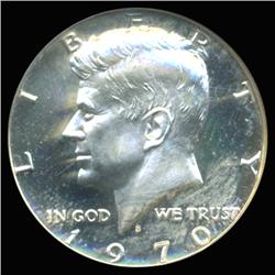 1970 Kennedy Proof Silver Half Graded GEM With CAM & Scarce Error (COI-6248)