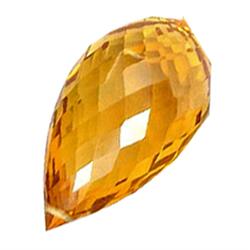 20.88ct Briolette Golden Yellow Citrine NR (GEM-15768B)