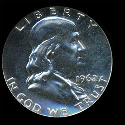 1962 Franklin Proof Silver Half Graded GEM Light Cameo (COI-6250)