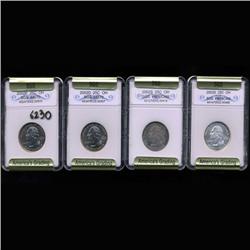 2002 Ohio Graded Quarter Set of 4 GEMS (COI-6230)