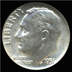 1951 Roosevelt Silver Dime Graded GEM (COI-6238)