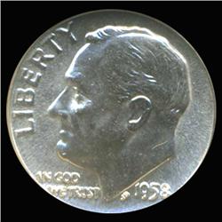 1958 Roosevelt Silver Dime Graded GEM (COI-6244)