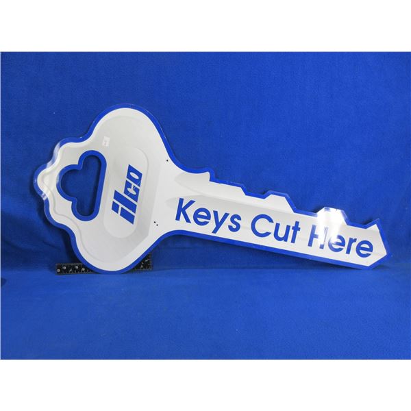 Metal Double Sided Sign - Ilco Keys Cut Here