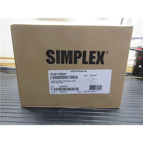 NEW - Kaba/Simplex L1000 Cylindrical Lock - In Factory Sealed Box