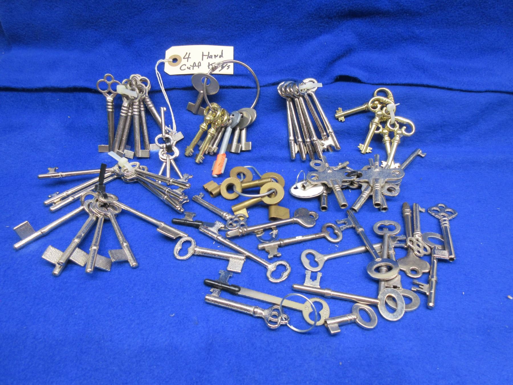 Makerin Net Keys Lot of 70 Bit Keys & 4 Handcuff Keys