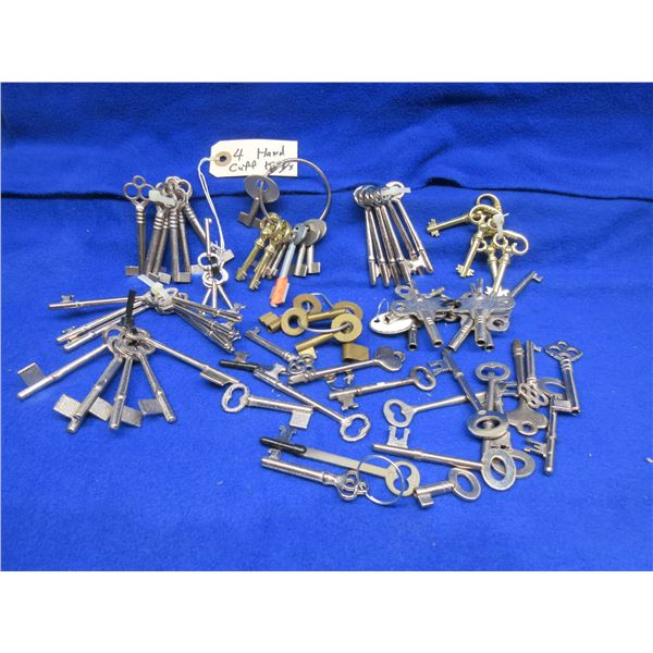 Lot of 70 Bit Keys & 4 Handcuff Keys