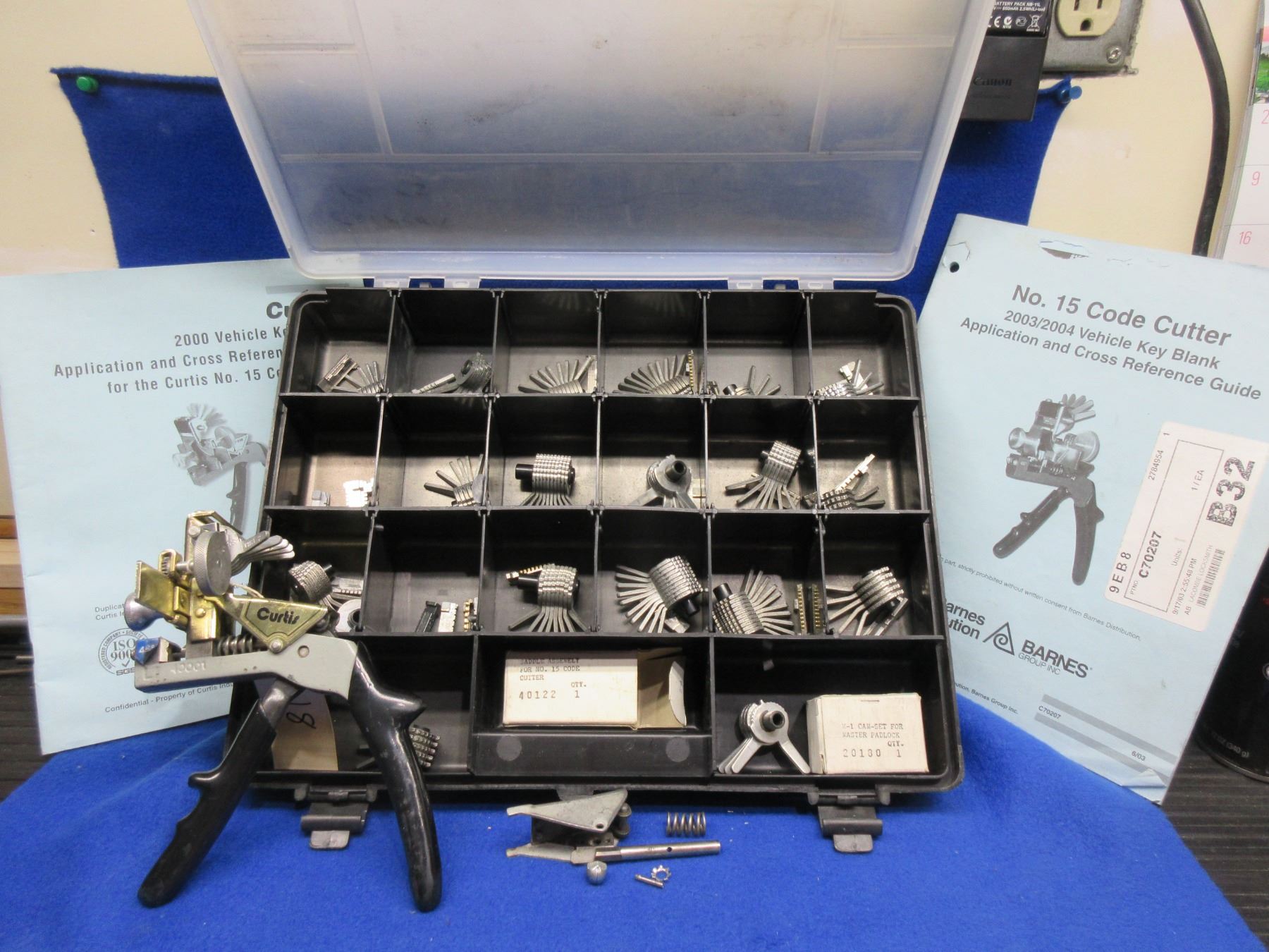 Codele Cutter Curtis Model 15 Code Cutter and 2 Cross Reference Guides