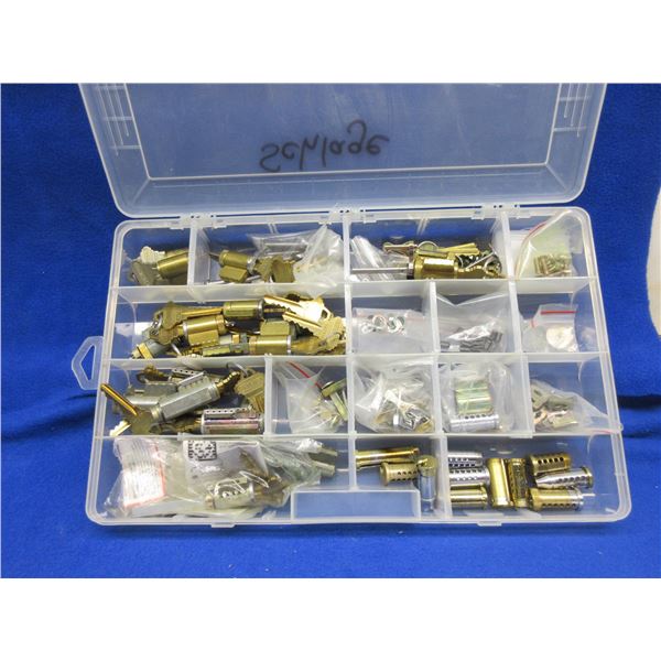 NEW - Schlage Cylinders and Parts in Plastic Tray